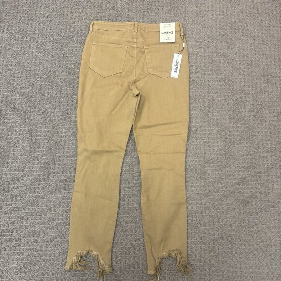 L'Agence Jeans 29 Distressed Frayed Raw Hem High Rise Skinny Stretch Everday - Picture 2 of 8